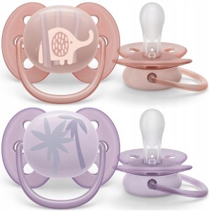 Philips Avent smoczek ultra soft 0-6m oddychający + etui