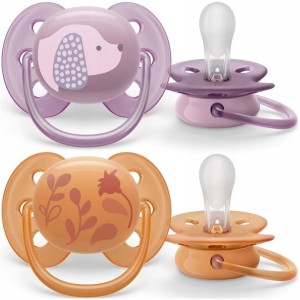 Philips Avent smoczek ultra soft 6-18m oddychający + etui