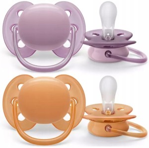 Philips Avent smoczek ultra soft 6-18m oddychający + etui