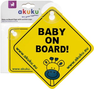 Zawieszka do samochodu auta tabliczka ostrzegawcza na szybę baby on board